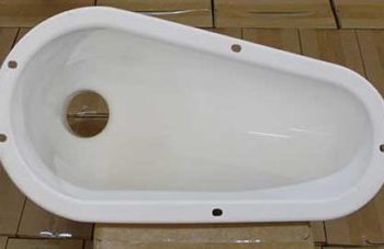 Pour Flush Latrine Pan for Squatting Slabs
