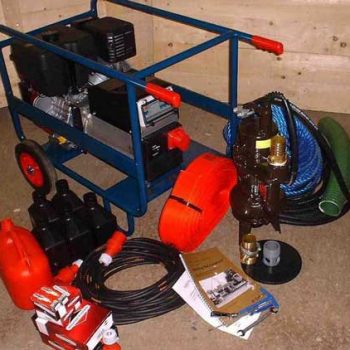 Pump kit with petrol generator