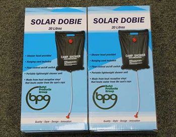 Brand New in box Solar Dobie camping caravan or travel shower shower. hiking 