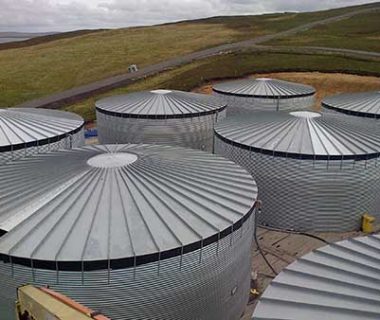 Steel Tank Farm for Ethylene Glycol in the Shetland Isles