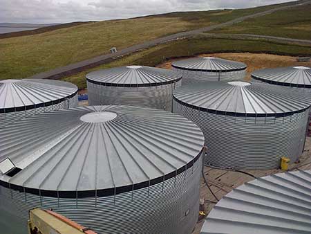 Steel Tank Farm for Ethylene Glycol in the Shetland Isles