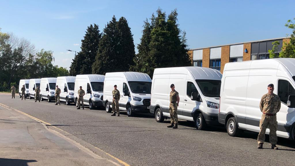 Covid-19 Mobile Testing Vehicles being collected from Butyl Products Ltd.