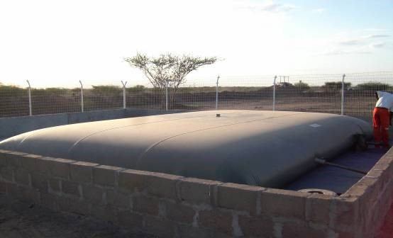50,000 litre diesel fuel bladder installation